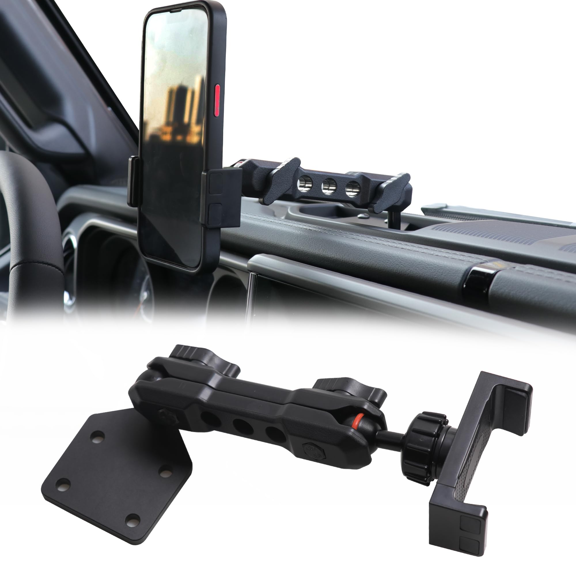 BESTAOO Universal Car Phone Holder Mount - 360° Adjustable Dashboard & Air Vent Clip Compatible with Jeep Wrangler JL 2024 2025 Models (2/4 Door) - Perfect for GPS Navigation, Hands-Free Calling & Road Trips