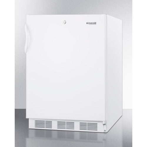 Accucold 24-Inch Wide Built-In All Refrigerator ADA Compliant - White Exterior FF7LWBIADA | Energy Efficient Under Counter Fridge for Kitchen, Office, or Commercial Use