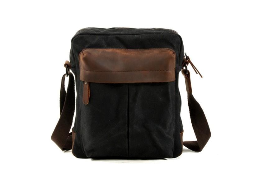 Unisex Canvas Crossbody Messenger Bag - Durable Leather Handbag for Men & Women - Perfect for Travel, Work & Everyday Use