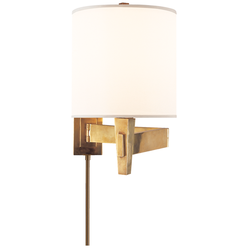 Vintage Swing Arm Wall Lamp in Antique Brass Finish - Perfect for Bedroom, Living Room & Reading Nook Lighting