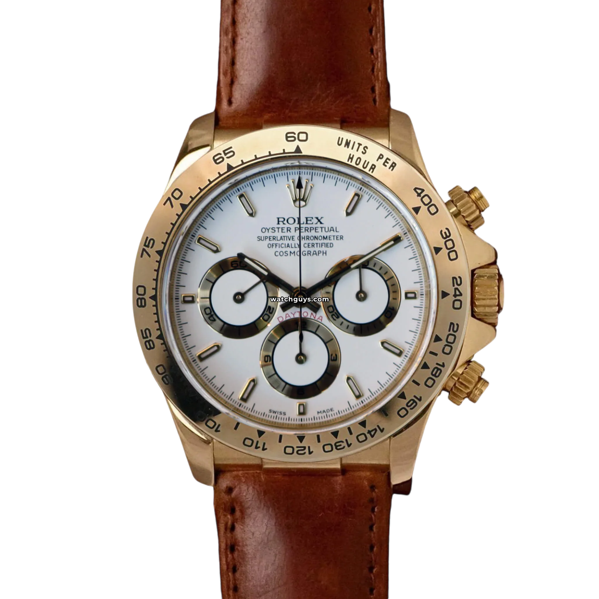 Authentic Rolex Daytona 16518 White Gold Men's Watch - Luxury Chronograph Timepiece for Business, Gifting & Special Occasions