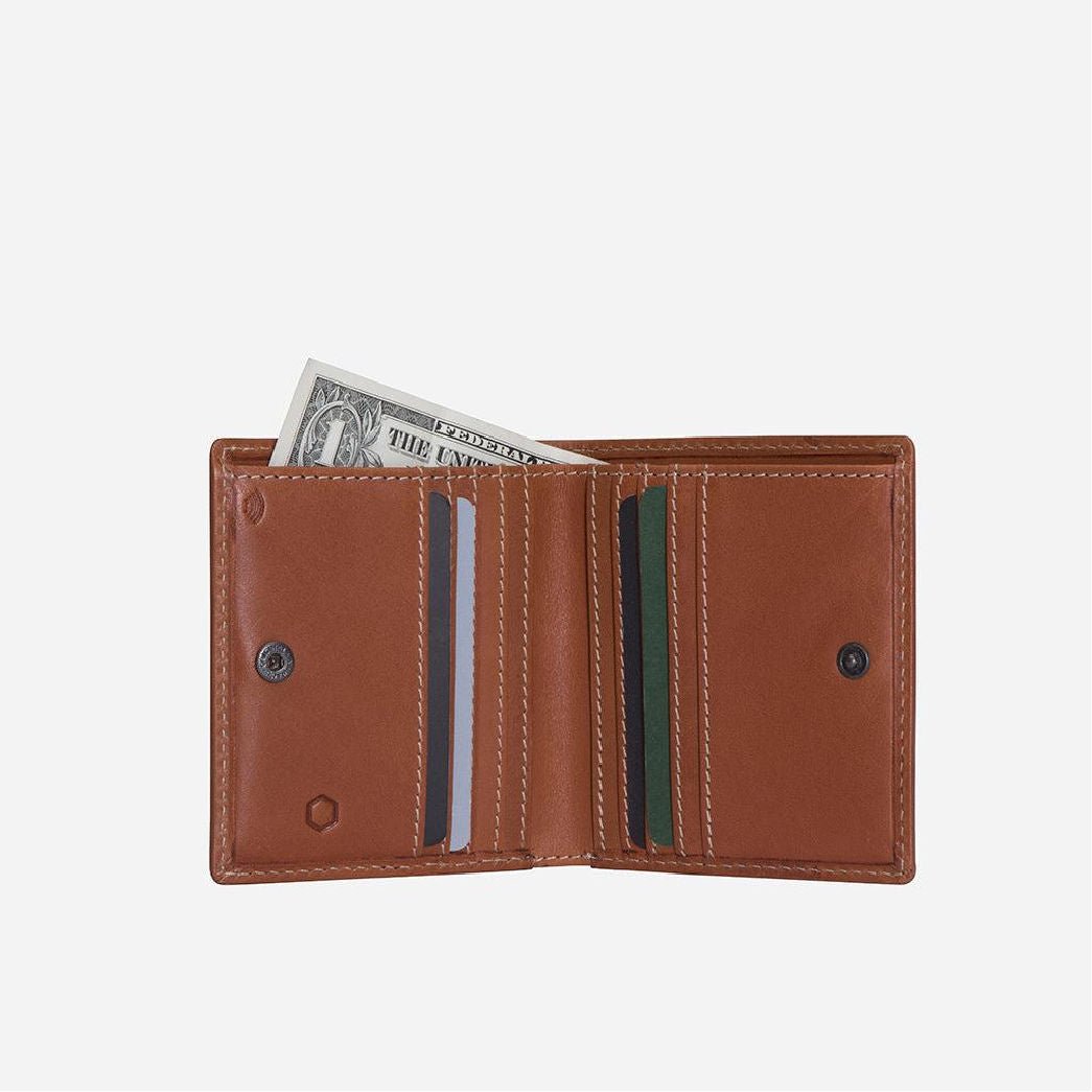 Premium Jekyll & Hide Roma Slim Bifold Leather Wallet in Tan - RFID Blocking Minimalist Wallet for Men - Perfect for Everyday Carry, Travel & Business