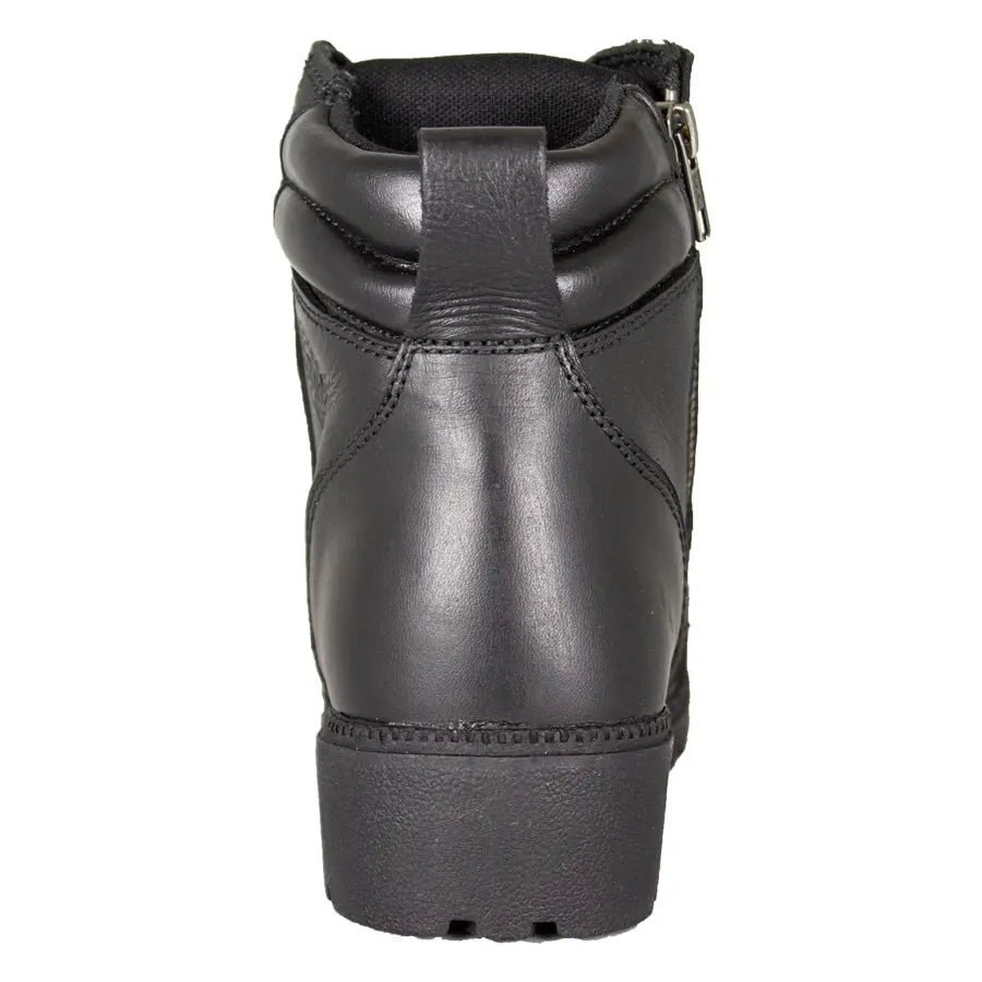 Milwaukee Leather Women's Side Zip Lace Up Motorcycle Boots - Waterproof Riding Boots for Women, Comfortable & Durable Biker Boots with Anti-Slip Sole - Perfect for Motorcycle Riding, Outdoor Adventures & Casual Wear