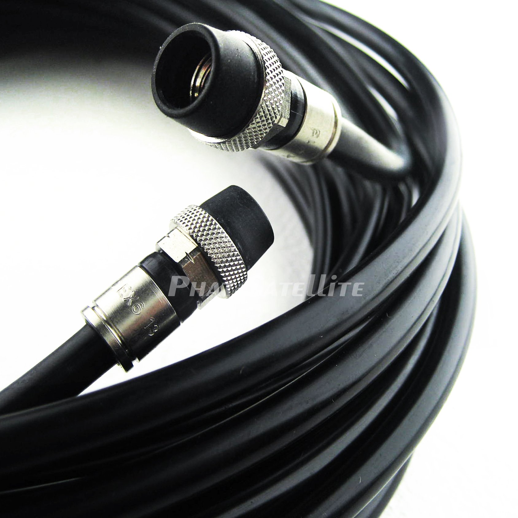 150ft COMMSCOPE RG-6 Direct Burial Coaxial Cable - Made in USA, Gel Coat Flooded, Moisture & Soil Acid Resistant for Broadband Signal Transmission with Water Seal Compression Fittings - Ideal for Underground Cable TV, Satellite, and Internet Installations