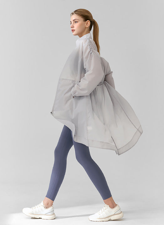 Airy Active Maxi Long Jacket - Lightweight Waterproof Windbreaker for Women - Perfect for Hiking, Running & Outdoor Adventures