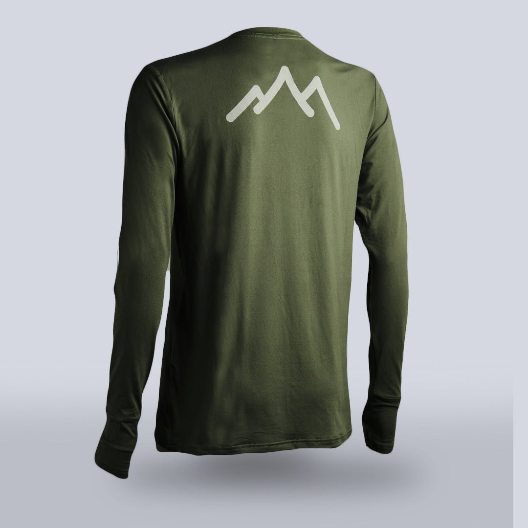 Eco-Friendly Women's Long Sleeve Running Shirt - Tarkine Ultra Soft Performance Tee for Outdoor Jogging & Hiking (Dark Green, Standard Thickness)