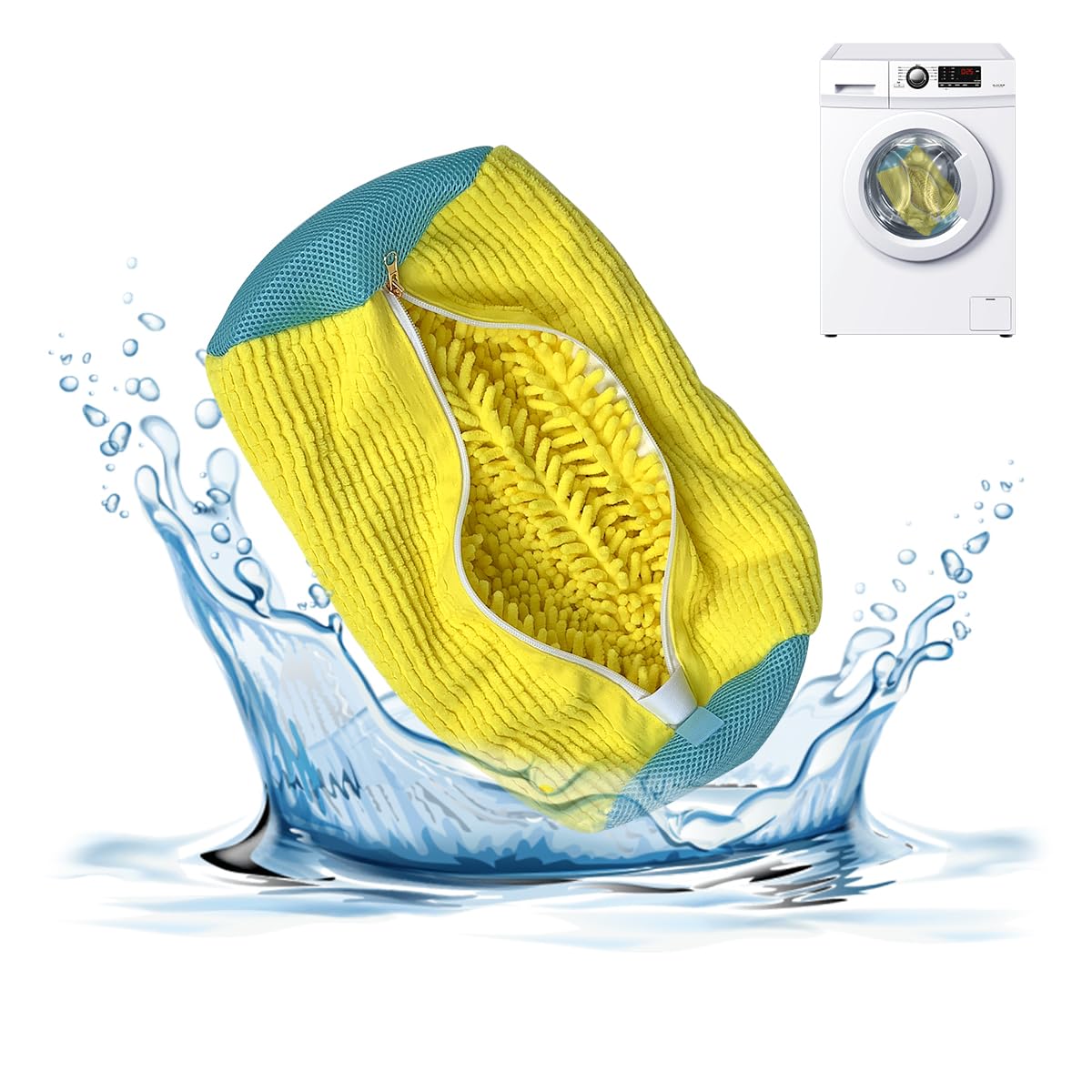 Shoe Washing Machine Bag - Laundry Wash Bag for Sneakers & Shoes - Reusable Mesh Cleaning Bag for Washer & Dryer - Perfect for Travel, Gym & Sports Gear Protection