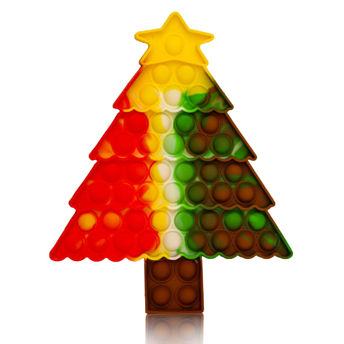 LXSLFY Christmas Fidget Toys Set - Pop Bubble Christmas Tree & Hat Sensory Toy for Stress Relief - ADHD Autism Anxiety Relief - Silicone Push Bubble Sensory Toy for Adults & Kids - Perfect for Holiday Gifts, Office Stress Relief & Classroom Focus