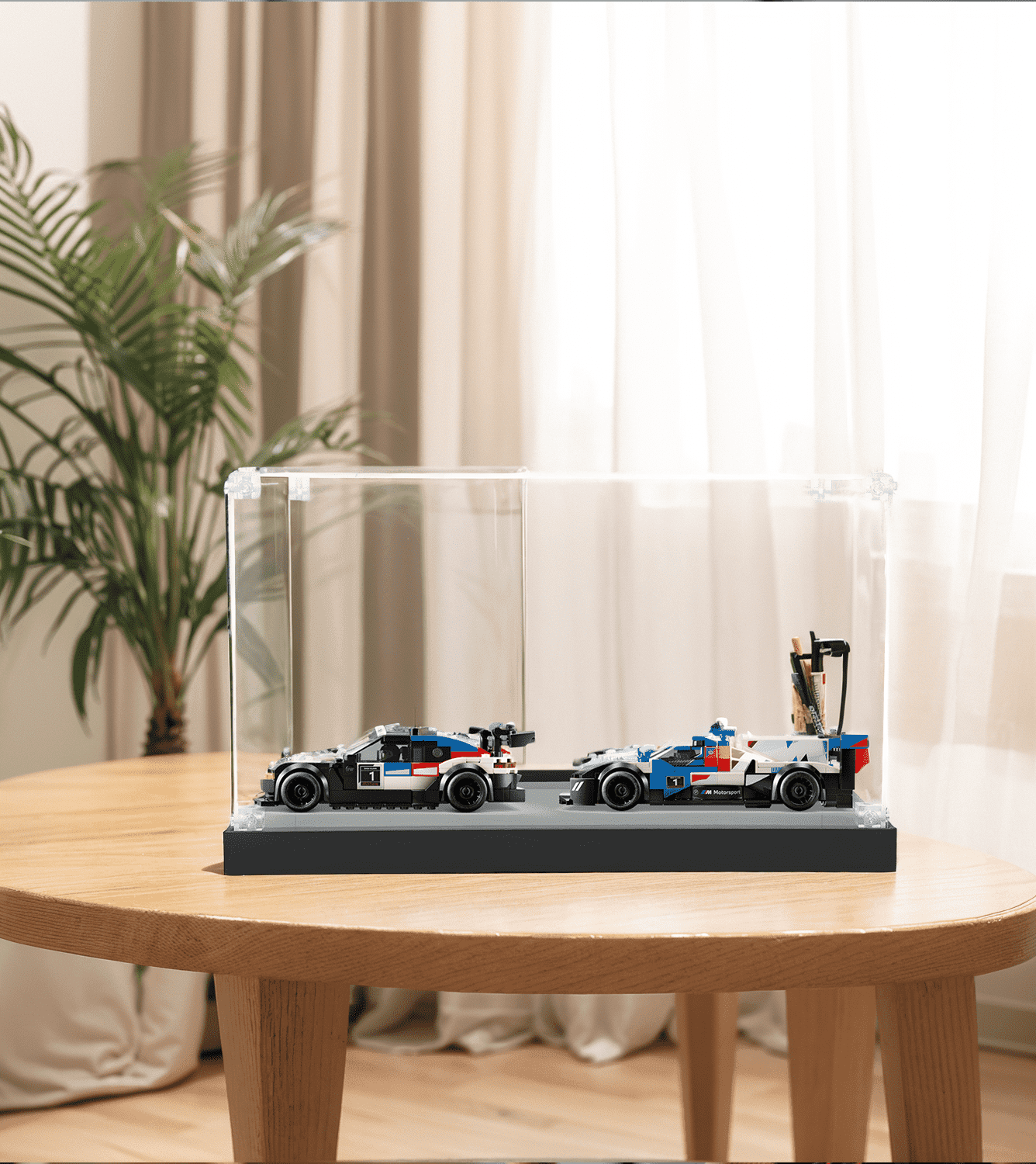 LEGO BMW M4 GT3 & BMW M Hybrid V8 76922 Display Case - Premium Acrylic Protector for Car Model Sets - Perfect for Showcase, Collection Protection & Home Decor