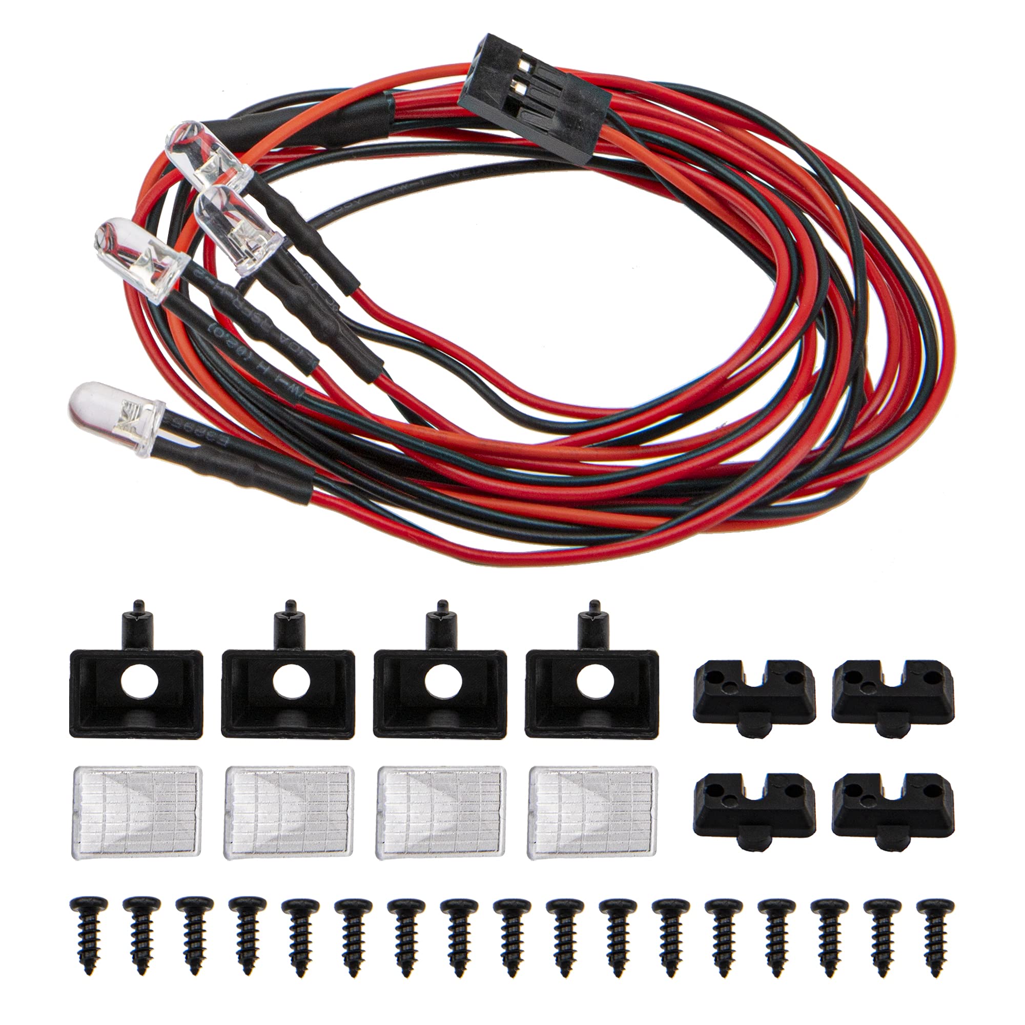 RC LED Roof Light Bar - 4-LED Headlights for Traxxas Axial SCX10 Crawler | Off-Road Adventure Lighting