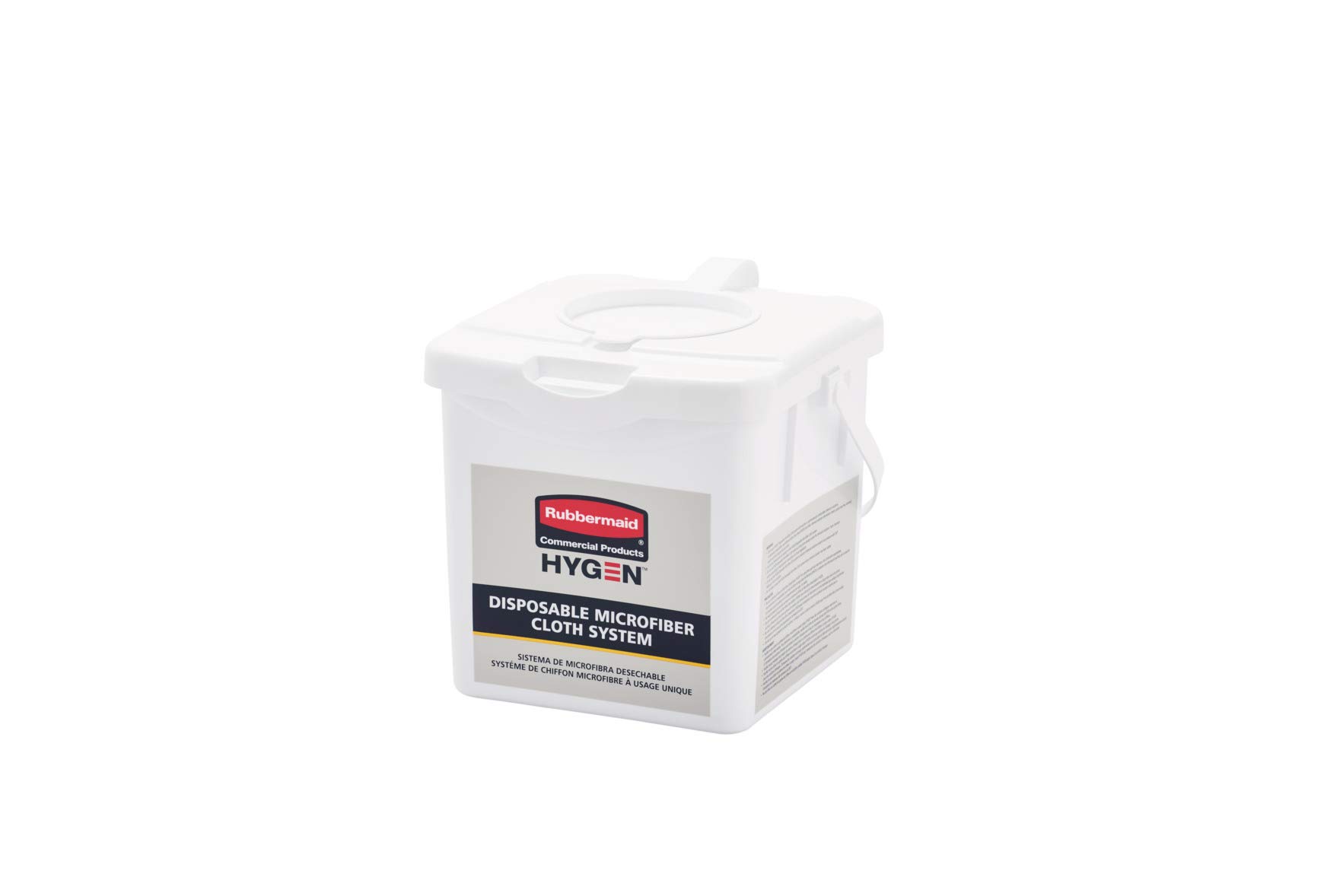 Rubbermaid HYGEN Disposable Microfiber Cleaning Cloths - White, 100-Pack for Janitorial, Industrial & Professional Use - Perfect for Heavy-Duty Wiping, Dusting, and Surface Cleaning in Offices, Hospitals & Factories