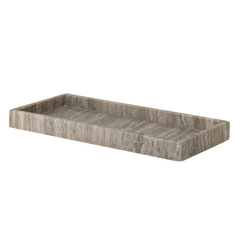Bloomingville Majsa Marble Tray - 18cm Round Brown Marble Serving Tray for Coffee Table, Bathroom Organizer, Jewelry Display & Home Decor
