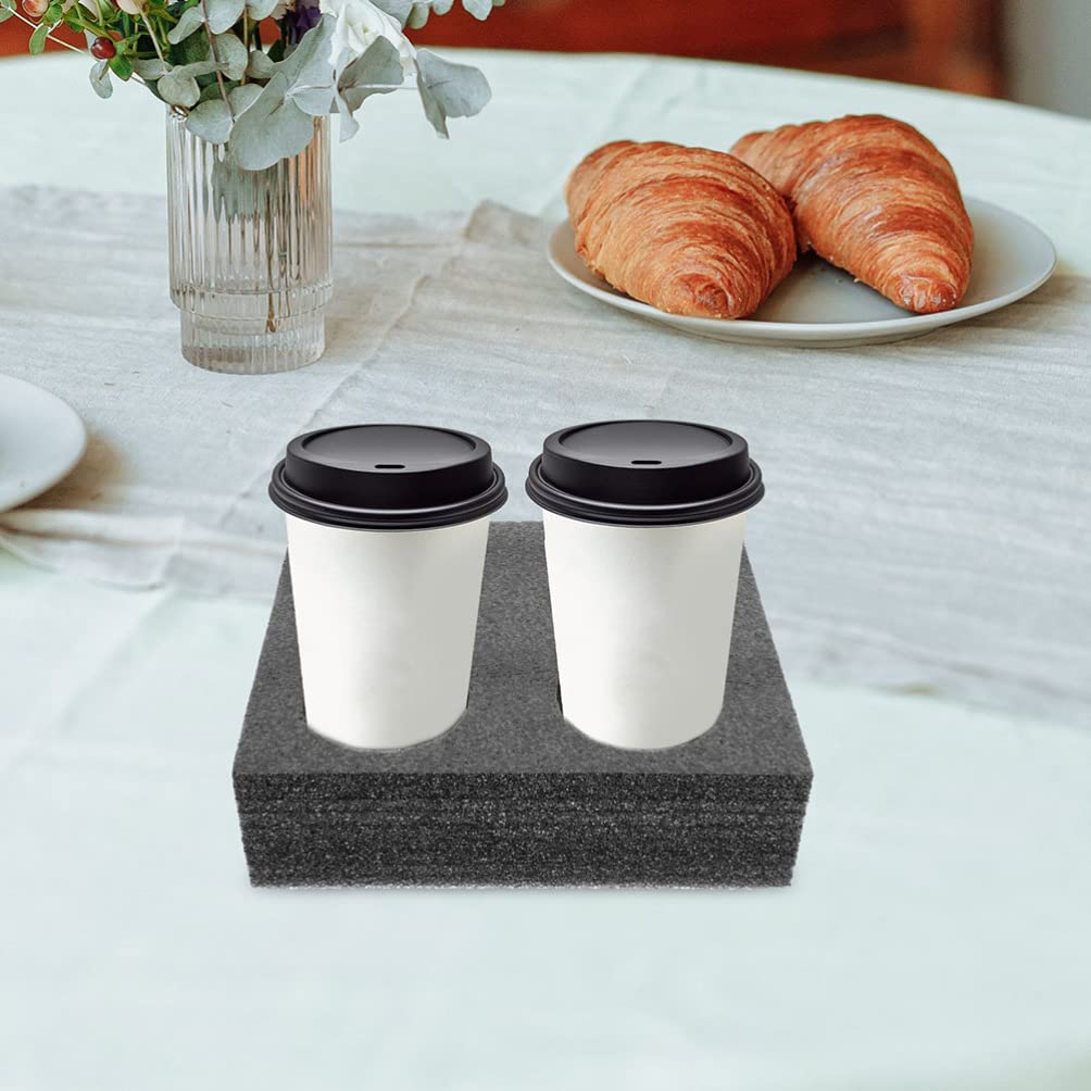 Alipis 4-Pack Car Cup Holders - 4 Hole Disposable Beverage Carrier for Coffee, Soda & Drinks - Convenient Takeout Cup Holder for Travel, Road Trips & Office Commute