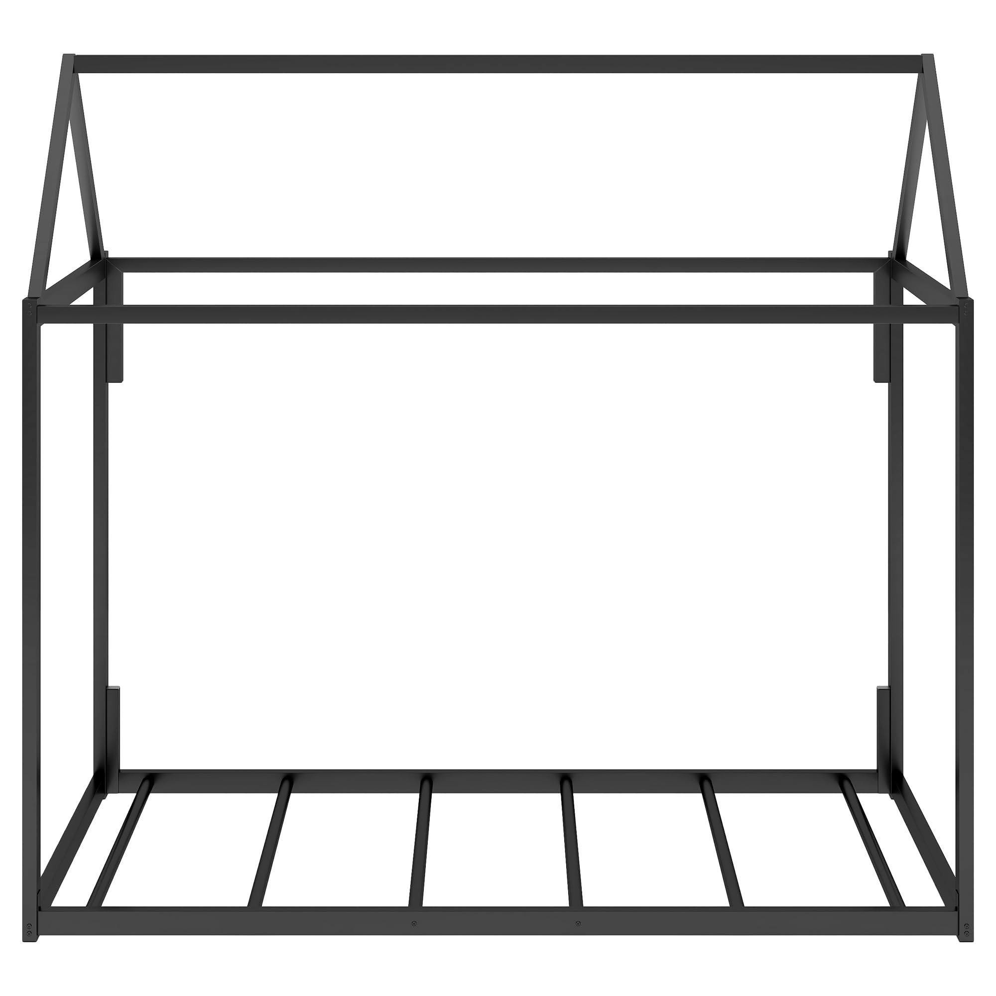 HABITRIO Twin Metal House Bed Frame - Sturdy House-Shaped Design for Teens & Adults, Easy Assembly, Black - Perfect for Bedroom, Dorm, Living Room & Kids Play Area