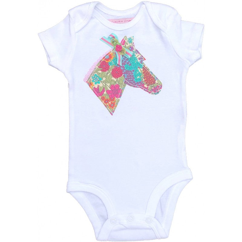 Baby Equestrian Onesie - Soft Cotton Short Sleeve Bodysuit for Infants | Perfect for Horseback Riding Lessons & Farm Visits
