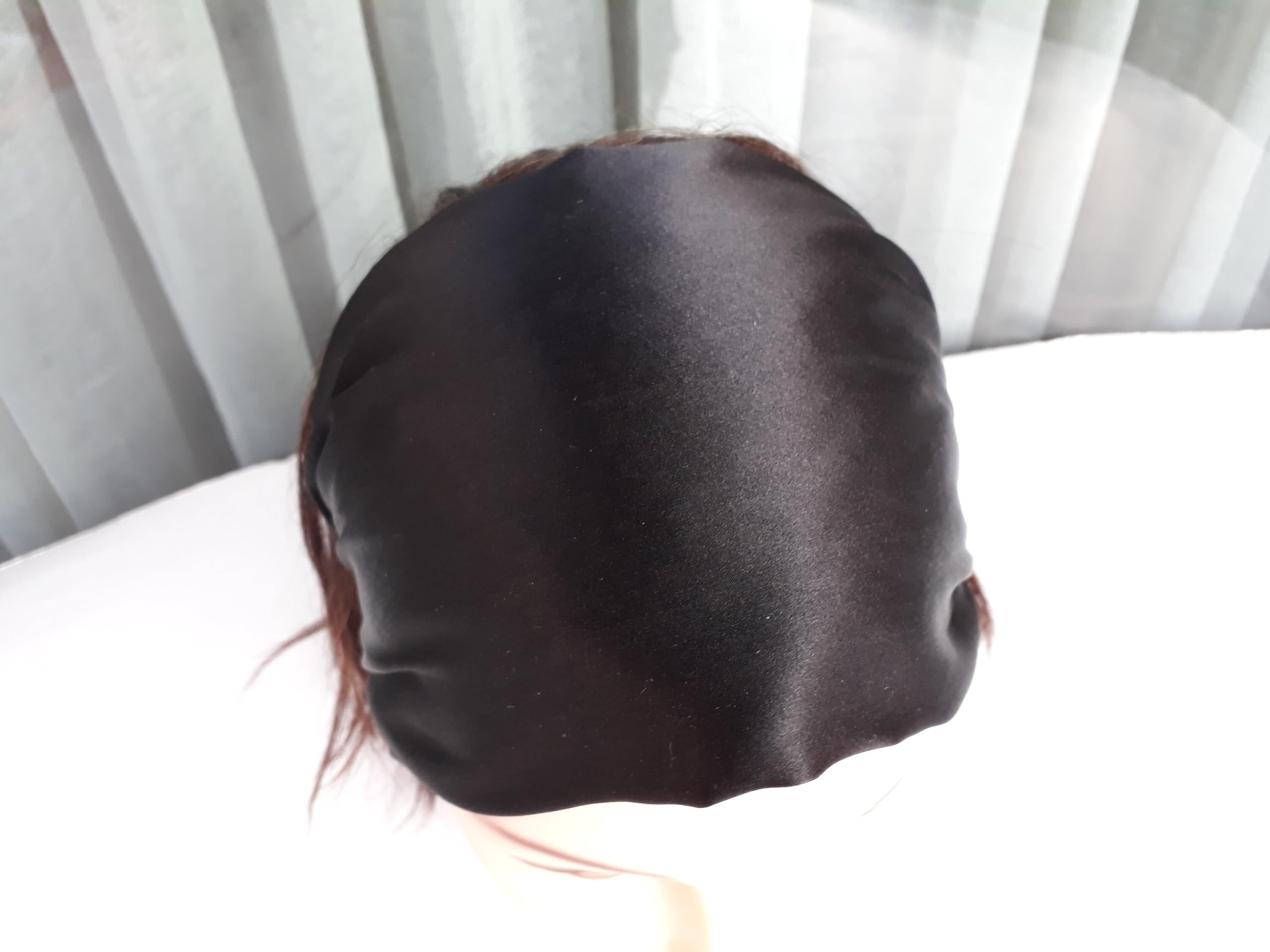 Luxury Satin Silk Hair Wrap Headband for Women - Extra Wide Yoga Headband, Fashion Hair Accessories, Solid Elastic Hair Band (Black) - Perfect for Yoga, Workouts, and Everyday Styling
