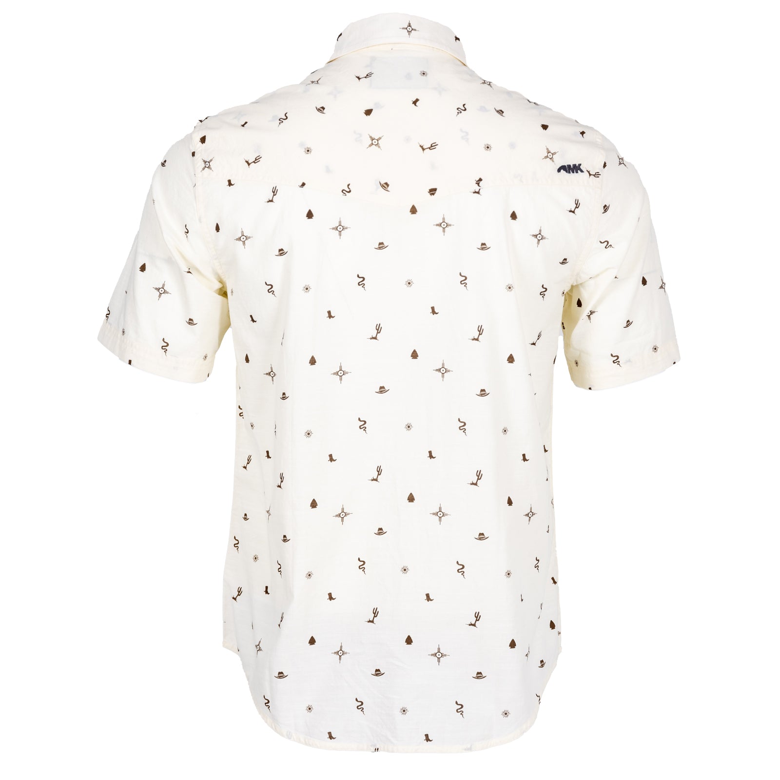 Rodeo Printed Short Sleeve Woven Shirt for Men - Western Cowboy Style Casual Button Up Top for Summer Outdoor Rodeo Events and Country Music Festivals