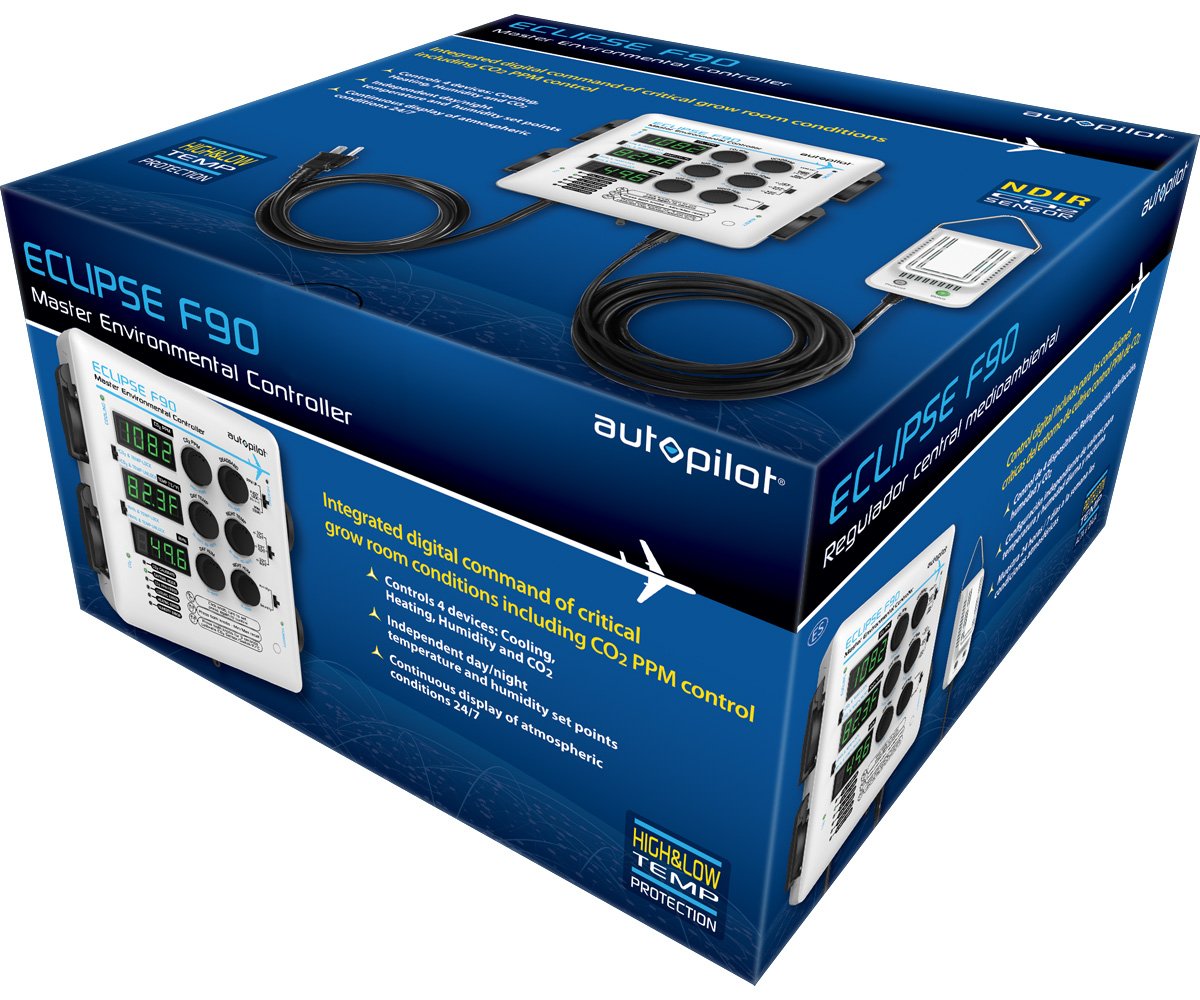 Hydrofarm Autopilot APE4200 Eclipse F90 Master Environmental Controller - Humidity, Temperature & CO2 Monitor for Grow Tents & Greenhouses - Perfect for Indoor Gardening & Hydroponics Systems