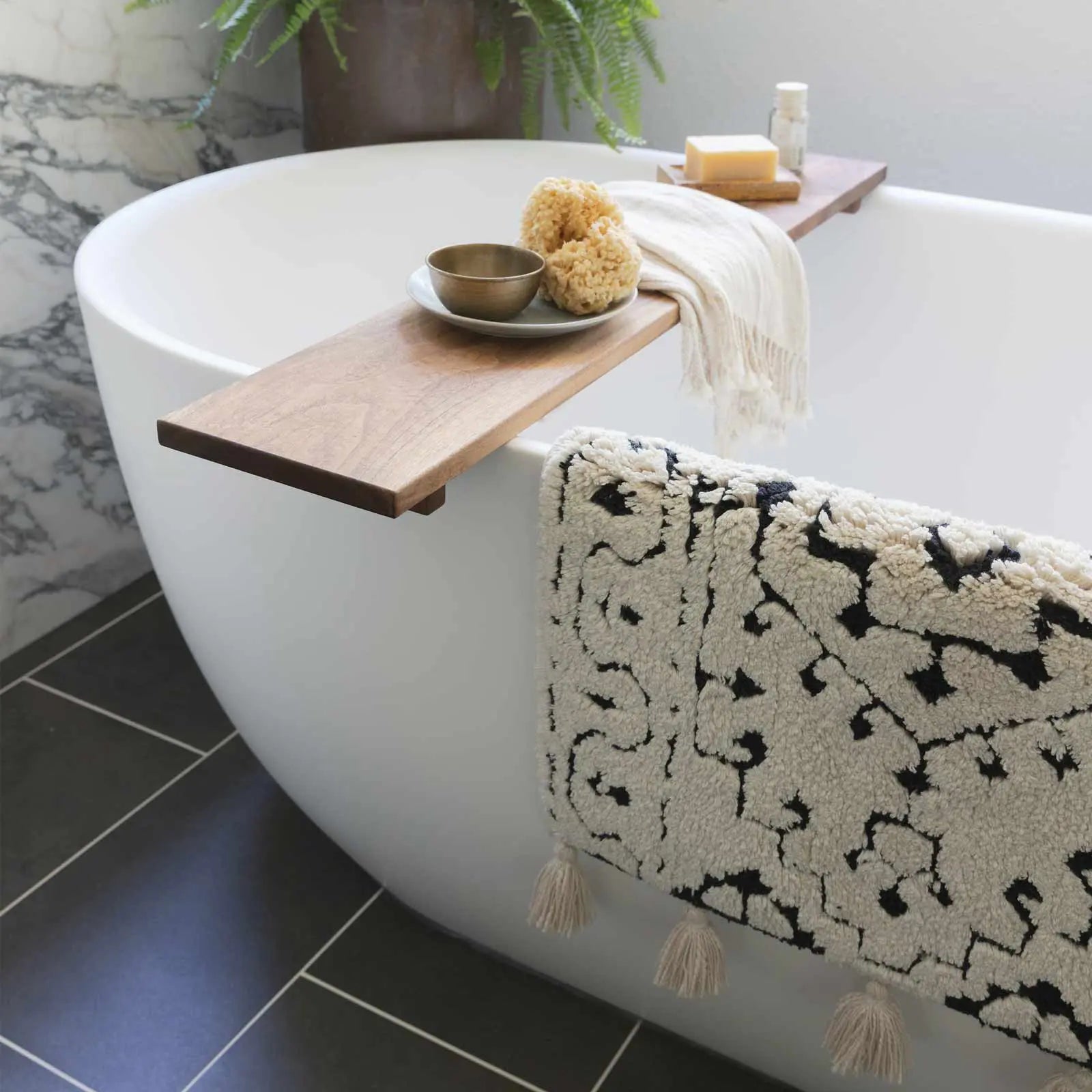 Soft and Absorbent Bath Mat - Arden Non-Slip Bathroom Rug for Safety and Comfort | Perfect for Bathroom, Shower, and Vanity Areas
