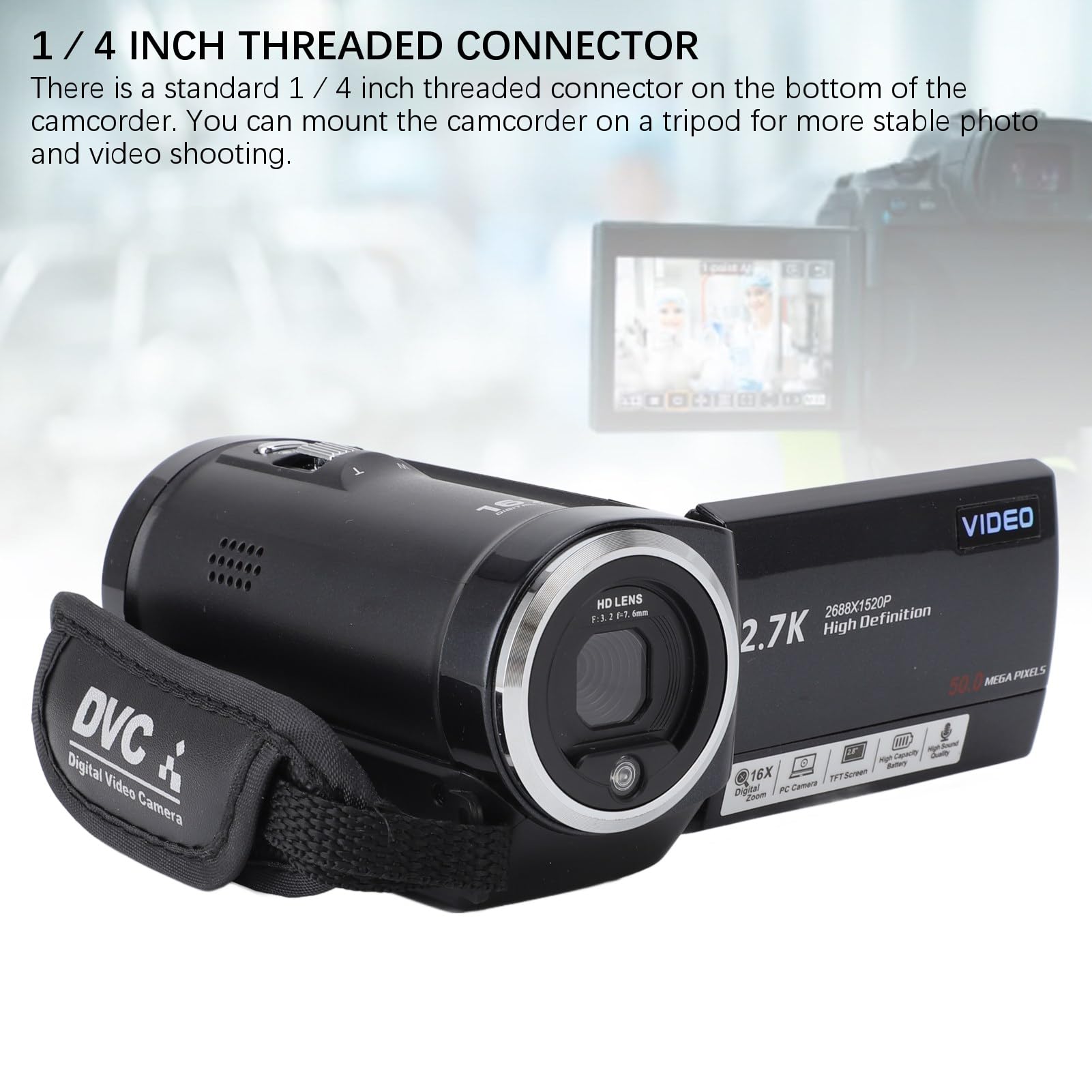 Annadue HD 2.7K 50MP Vlogging Camera with 2.8