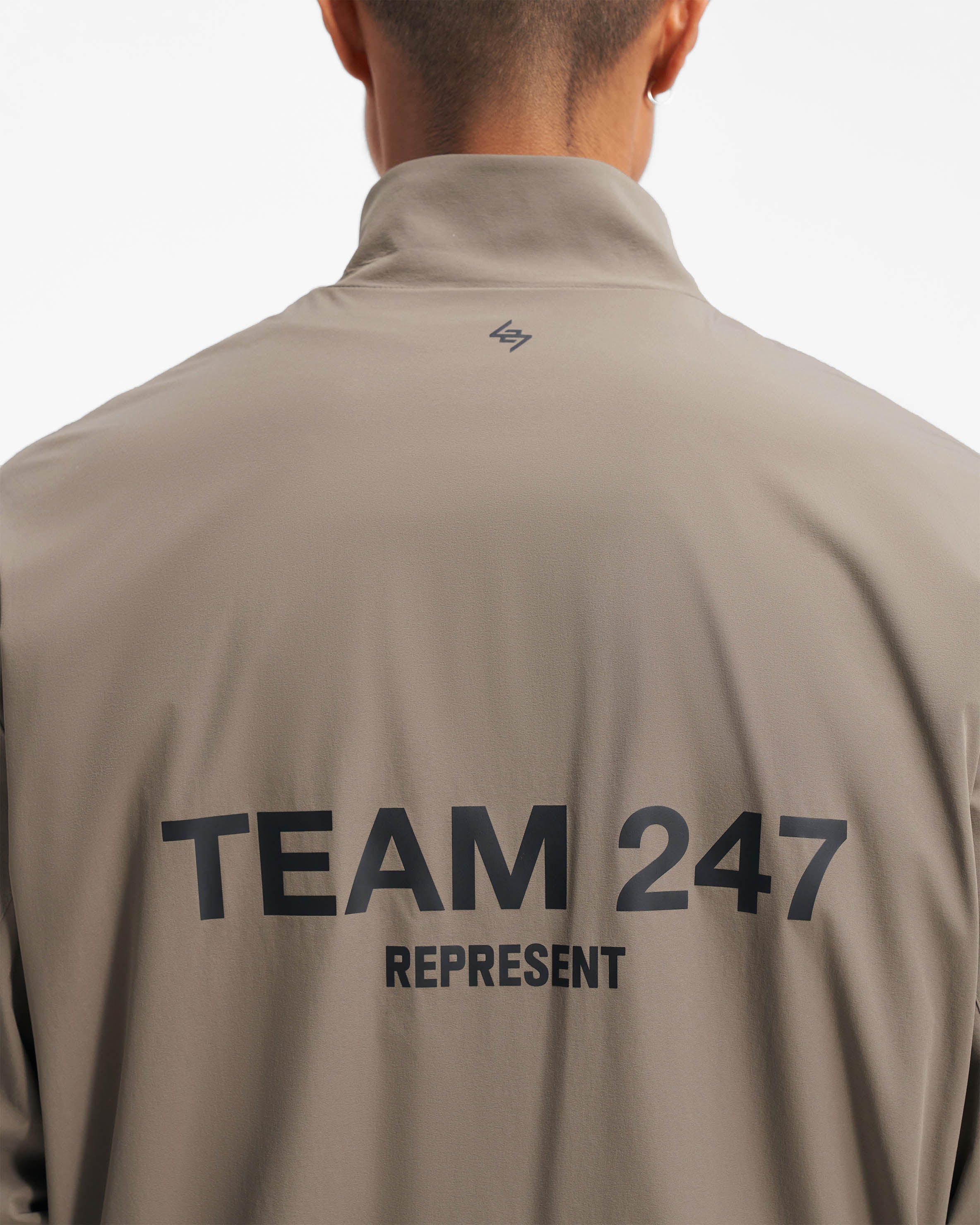 Team 247 Men's Army Green Track Jacket - Lightweight Running Hoodie for Outdoor Sports & Casual Wear