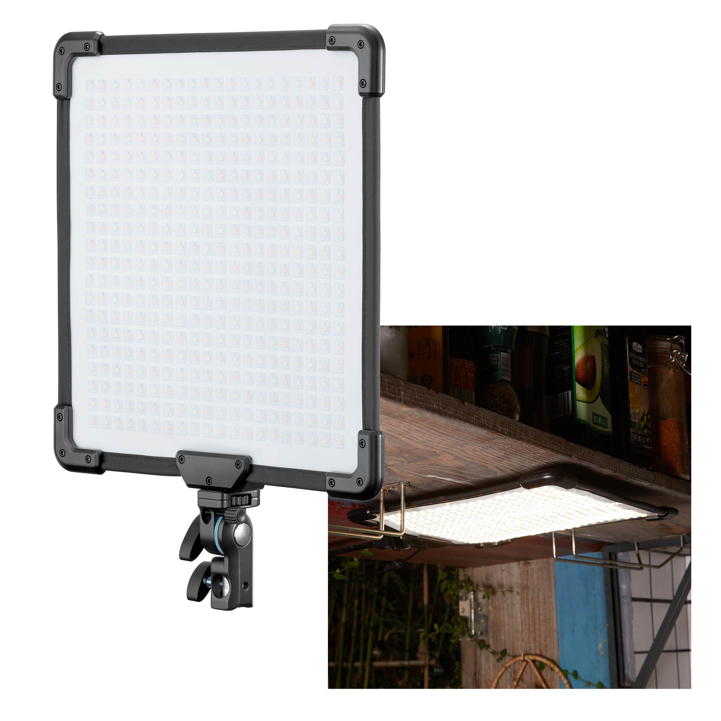 FH50Bi 1x1ft Flexible LED Light Panel - Bi-Color 3200K-5600K Adjustable Studio Lighting for Photography, Videography & YouTube Videos