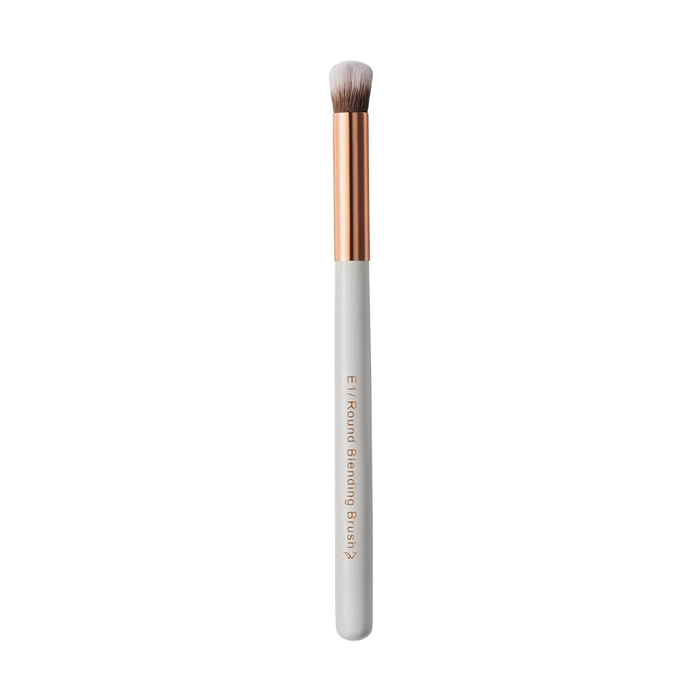 Professional Pigment Play Large Highlighter Brush - Soft Cruelty-Free Vegan Bristles for Flawless Face Contouring & Blending | Perfect for Makeup Artists & Daily Use | Pack of 1, Multi-Colored Round Brush