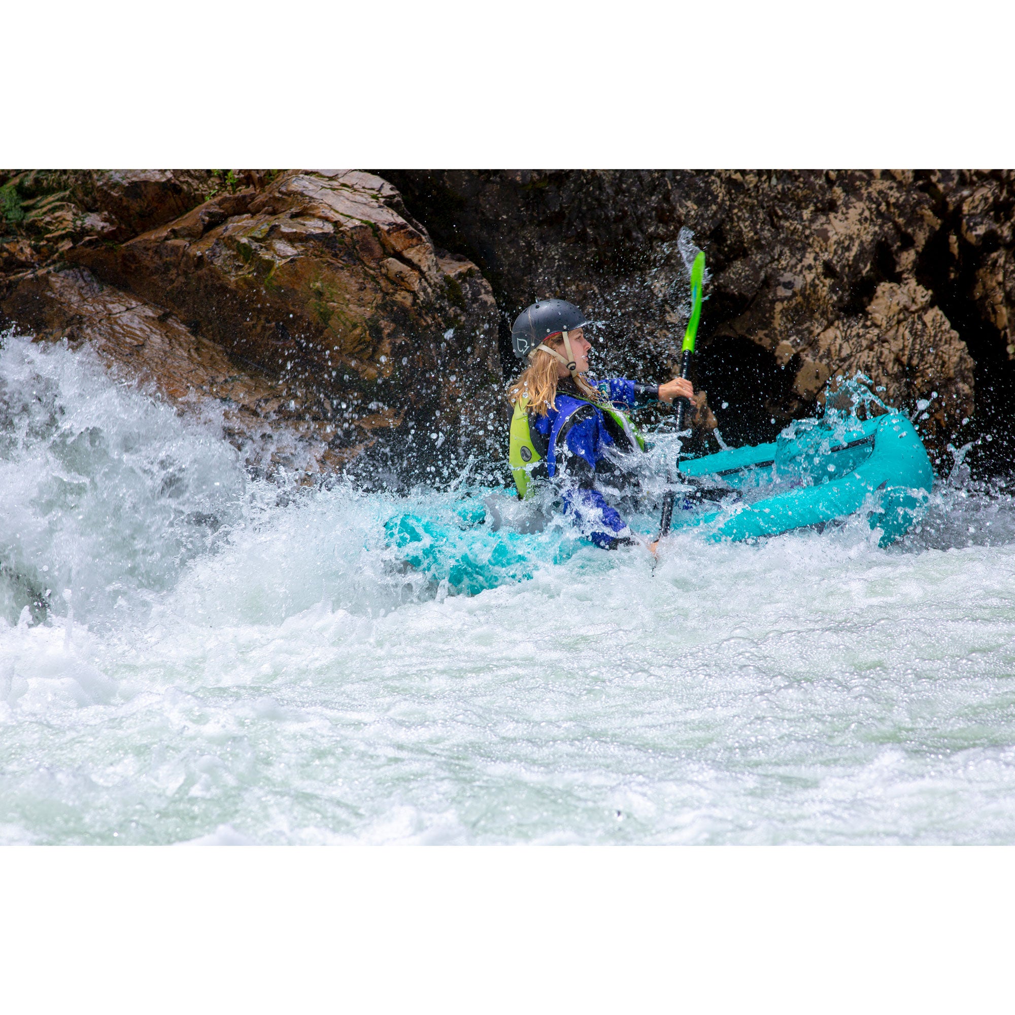AIRE Tributary Tater Inflatable Kayak - Lightweight Portable 2-Person Kayak for Camping, Fishing & River Adventures