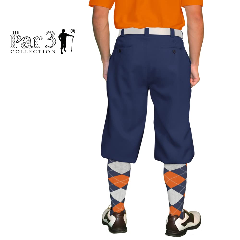Premium Navy Blue Microfiber Golf Pants for Men - Stretchable & Breathable Plus Fours - Perfect for Golfing, Casual Wear & Outdoor Activities