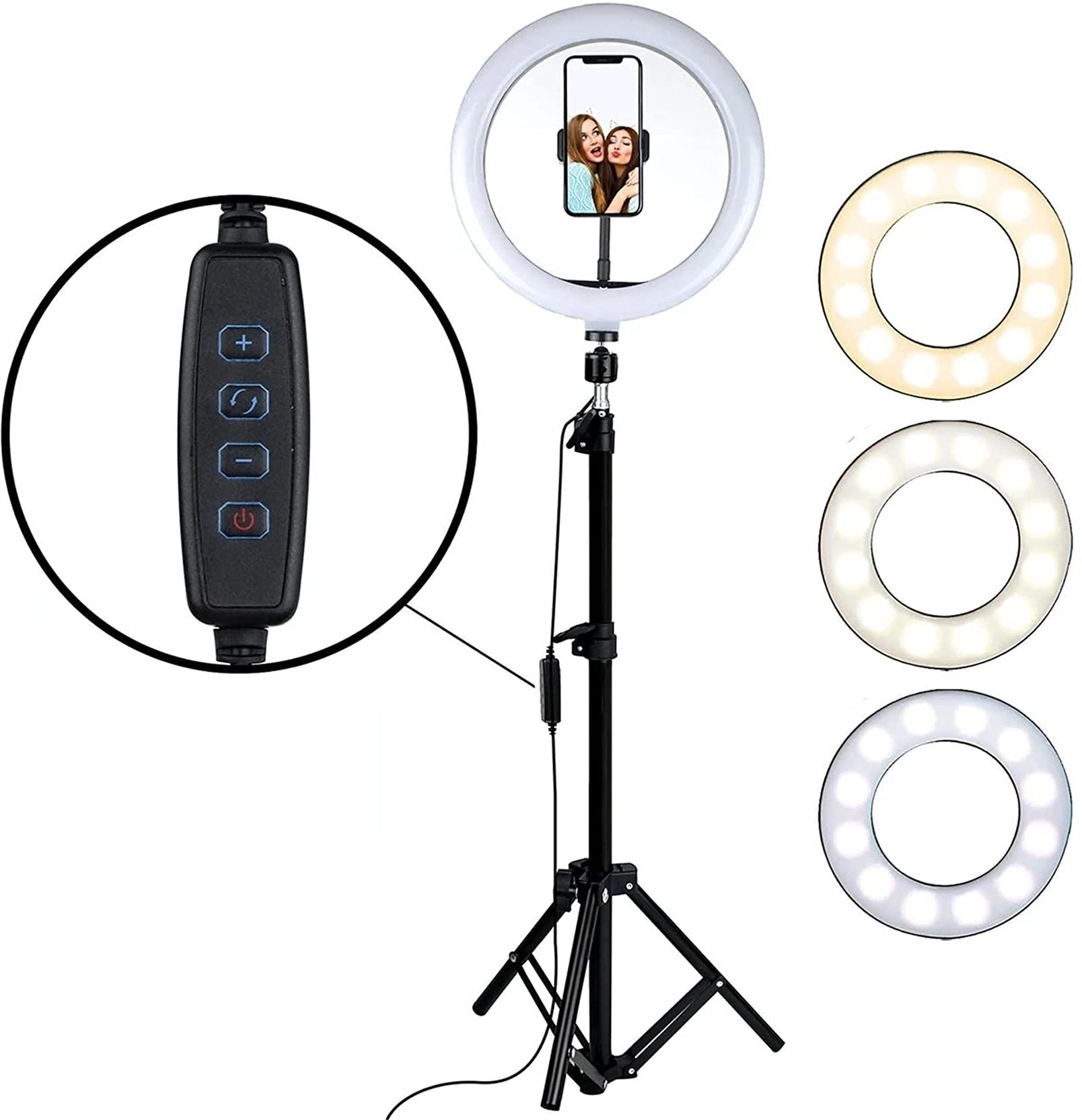 Professional 160CM LED Ring Light with Tripod Stand & Phone Holder - Dimmable Selfie Light for Makeup, Live Streaming, Photography - Perfect for YouTube, TikTok, Instagram Videos (Color: A)