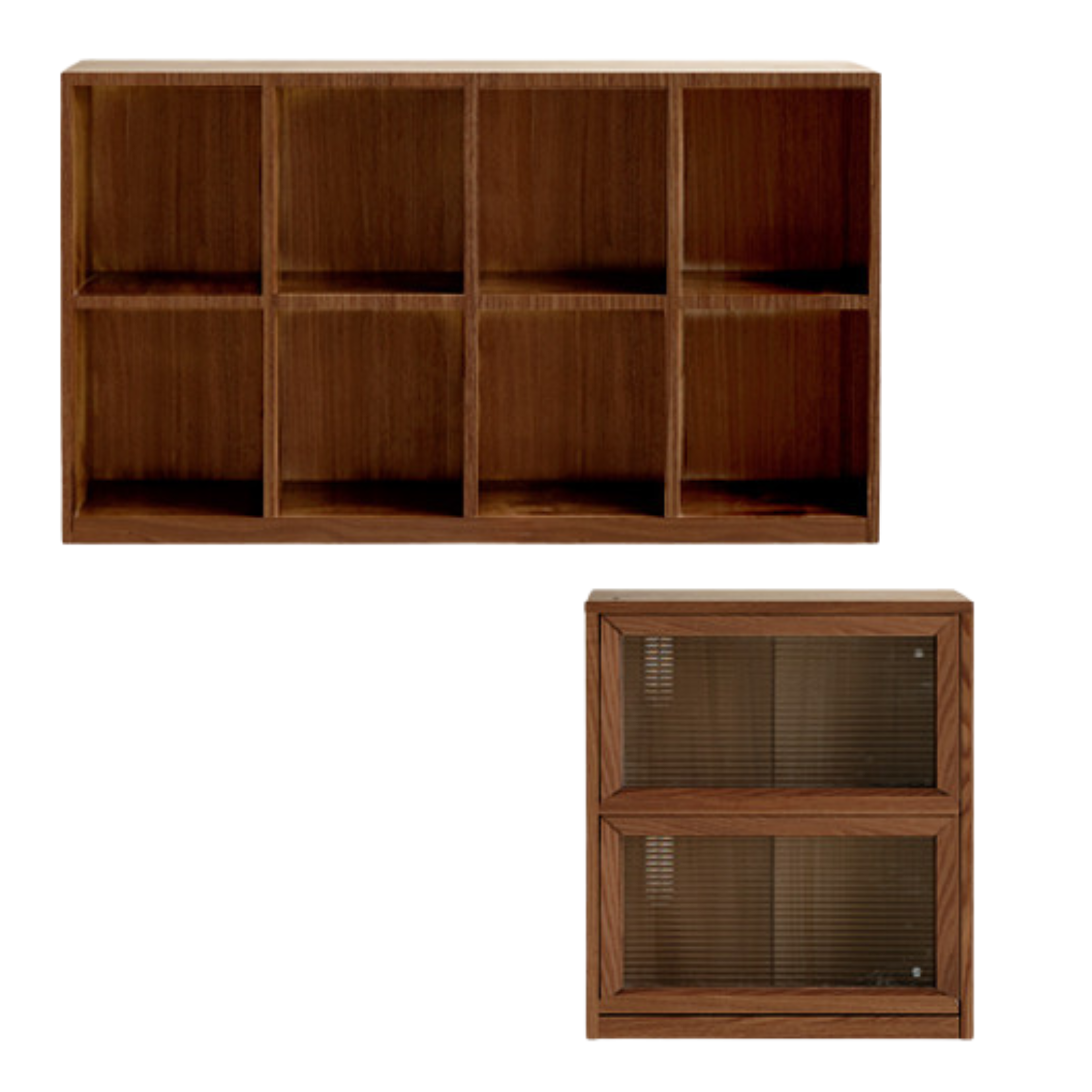 Solid Black Walnut & Ash Wood Bookcase Shelf - Rustic Floor Standing Bookshelf for Living Room, Home Office & Library Storage