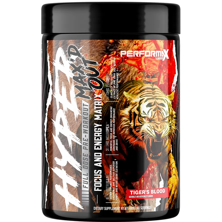 Performax Labs HyperMax'd Out - Premium Pre-Workout Supplement for Energy & Focus | Ideal for Gym, Bodybuilding & Intense Training
