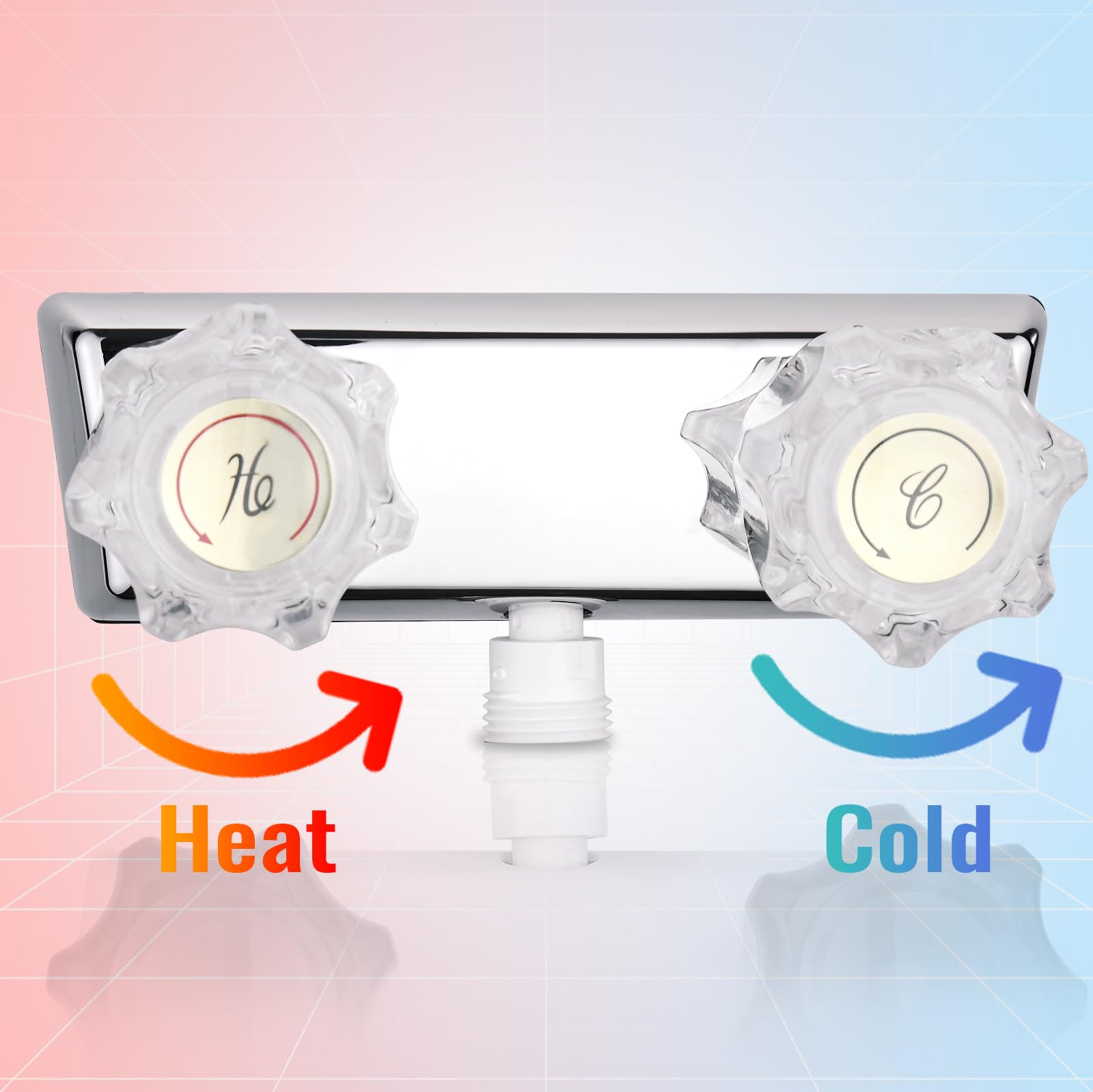 RV Shower Faucet Replacement - RV Camper Shower Mixing Valve with Diverter for Motorhome, Travel Trailer & Van - Perfect for Upgrading Bathroom Plumbing in Mobile Homes & RVs