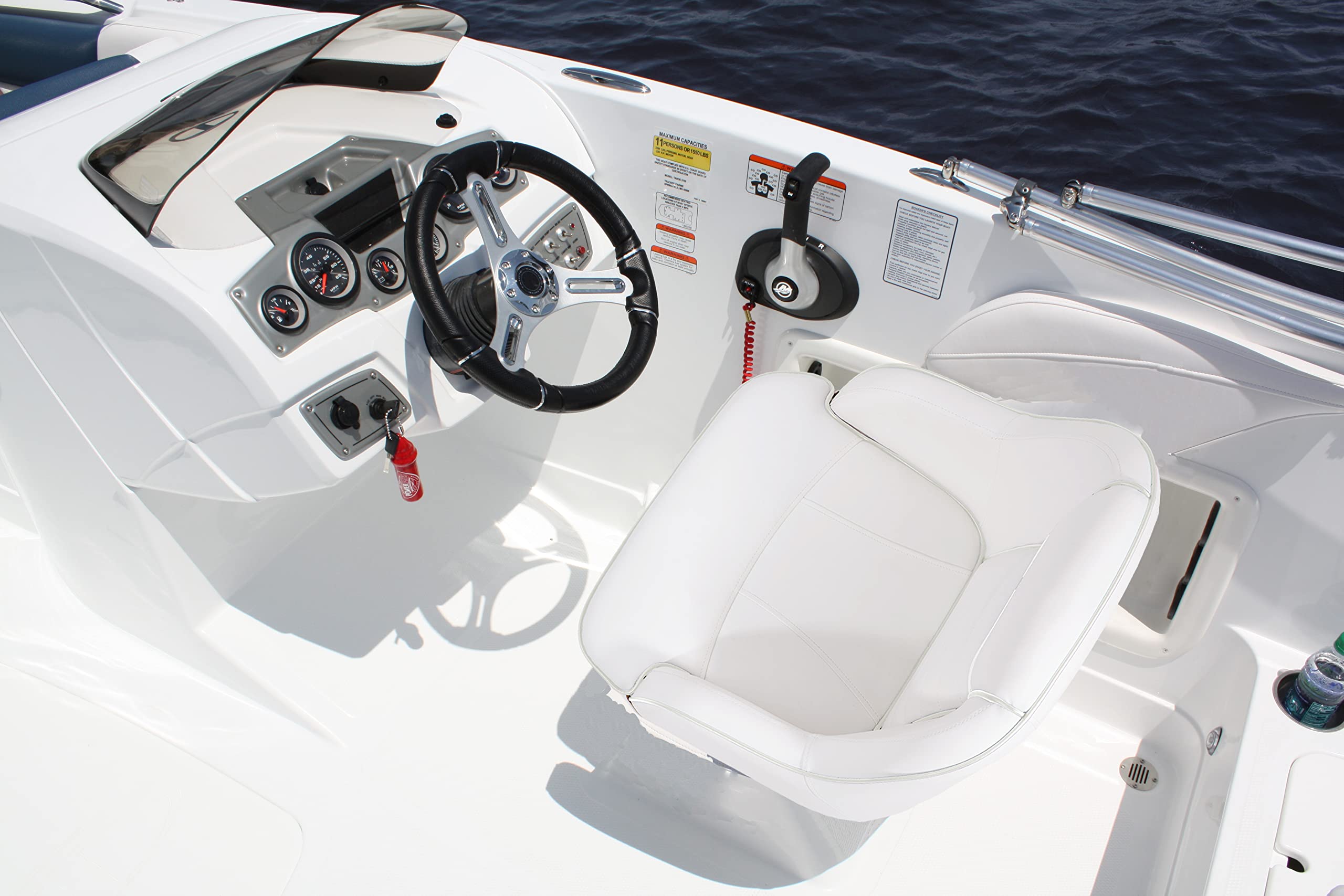 Premium NORTHCAPTAIN Pontoon Boat Captain Bucket Seat with Waterproof Cover - Durable Marine-Grade Vinyl for Comfortable Boating & Fishing Trips