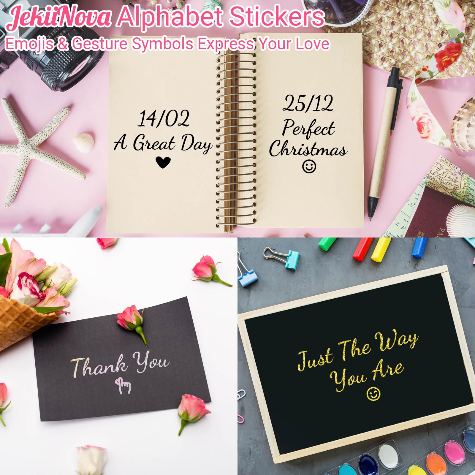 Premium 1730 Alphabet Letter Stickers - 10 Sheets Self-Adhesive Monogram Stickers for DIY Crafts, Scrapbooking, Card Making & Notebook Decoration (Glitter Gold, Medium Size) - Perfect for Personalized Gifts, School Projects & Home Decor
