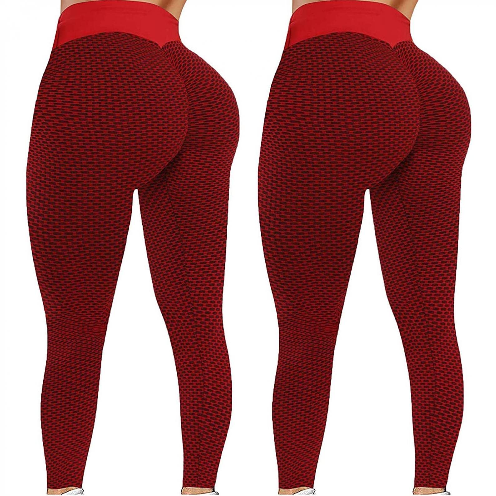 Qopobobo Women's High Waisted Leggings 2-Pack - Tummy Control Workout Yoga Pants for Women - Perfect for Gym, Running & Lounge Wear