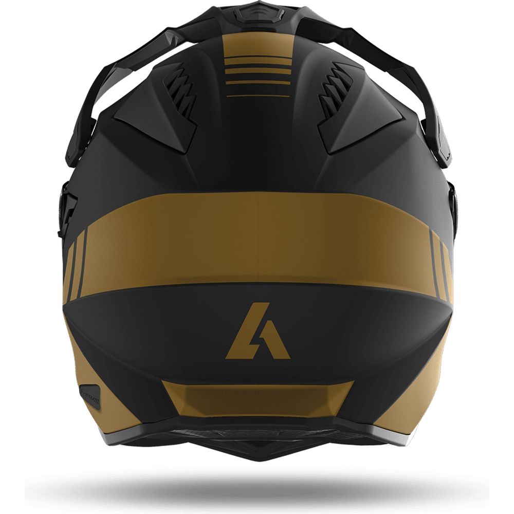Airoh Commander Adventure Matt Gold Motorcycle Helmet - DOT & ECE Certified for Off-Road & Adventure Riding - Perfect for Enduro, Dual Sport & Motocross