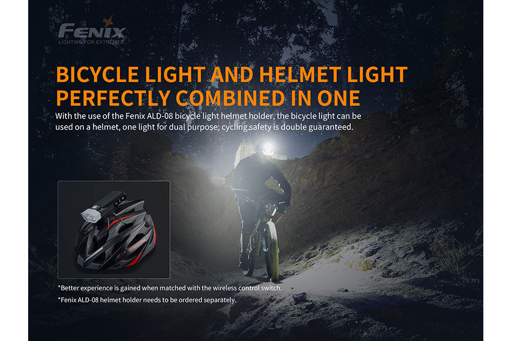 Fenix BC30 V2 1800 Lumen Rechargeable LED Bike Light - High Brightness Bicycle Headlight for Night Riding, Commuting & Mountain Biking