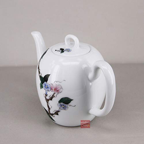 Hand Painted Jingdezhen Porcelain Tea Set - 1 Teapot & 4 Cups - Premium Chinese Overglaze Ceramic for Afternoon Tea & Gift Giving