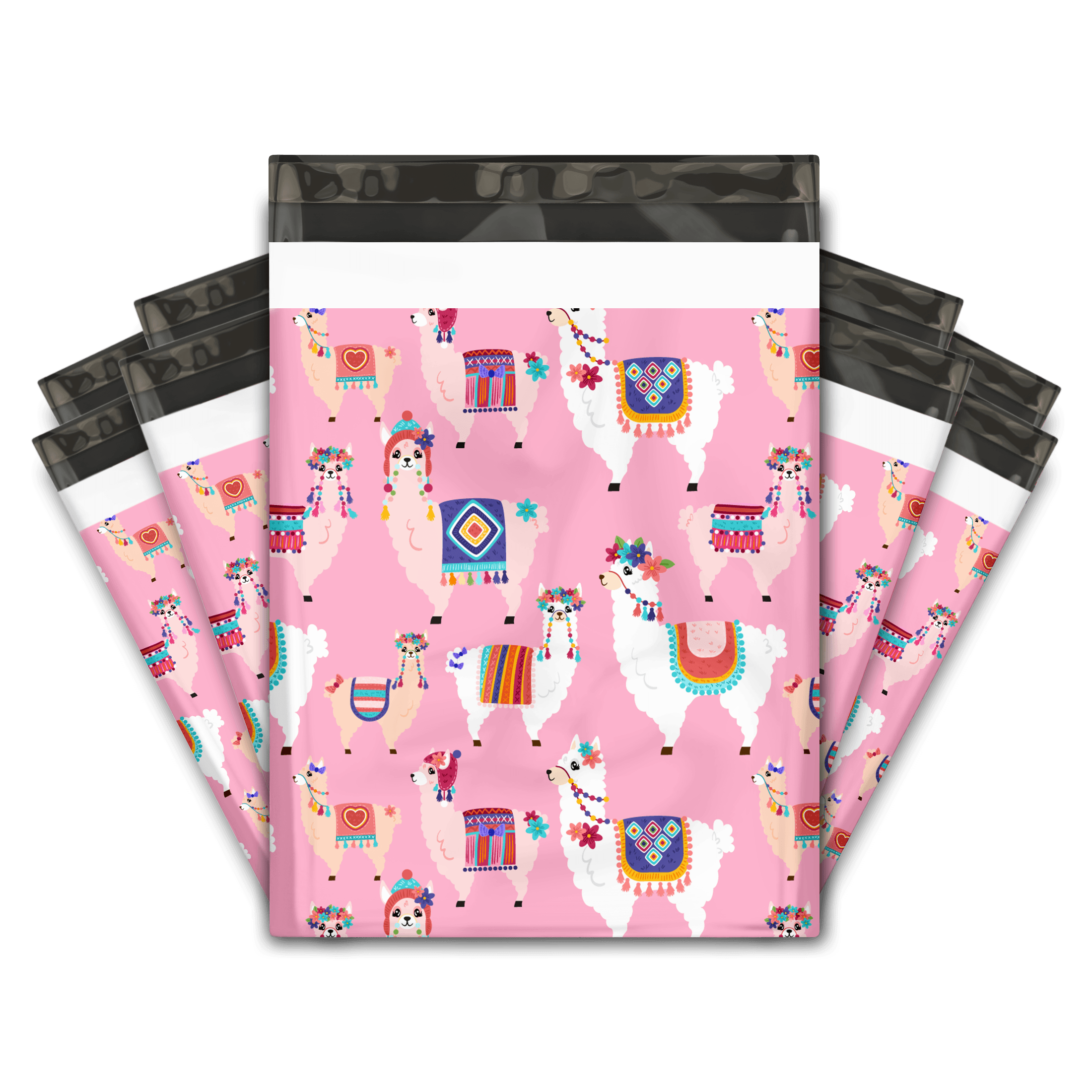 10x13 Inch Cute Llama Printed Poly Mailers - Waterproof Shipping Envelopes for Ecommerce | Premium Mailing Bags for Small Businesses, Online Stores & Gift Packaging
