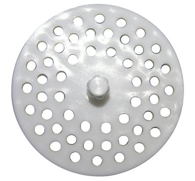 02-4021 White Plastic Disposal Sink Strainer - Durable Kitchen Sink Drain Filter for Food Waste, Hair & Debris - Perfect for Home, Restaurant & Commercial Use