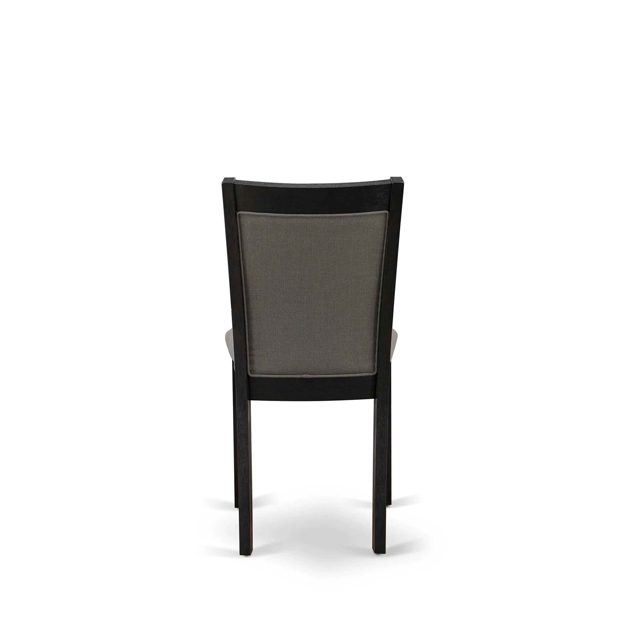 East West Furniture 5-Piece Kitchen Table Set for 4 - 36x60 Inch Rectangle Dining Table with X-Legs & 4 Dark Gotham Grey Linen Fabric Chairs - Perfect for Small Dining Rooms, Breakfast Nooks, and Apartment Living