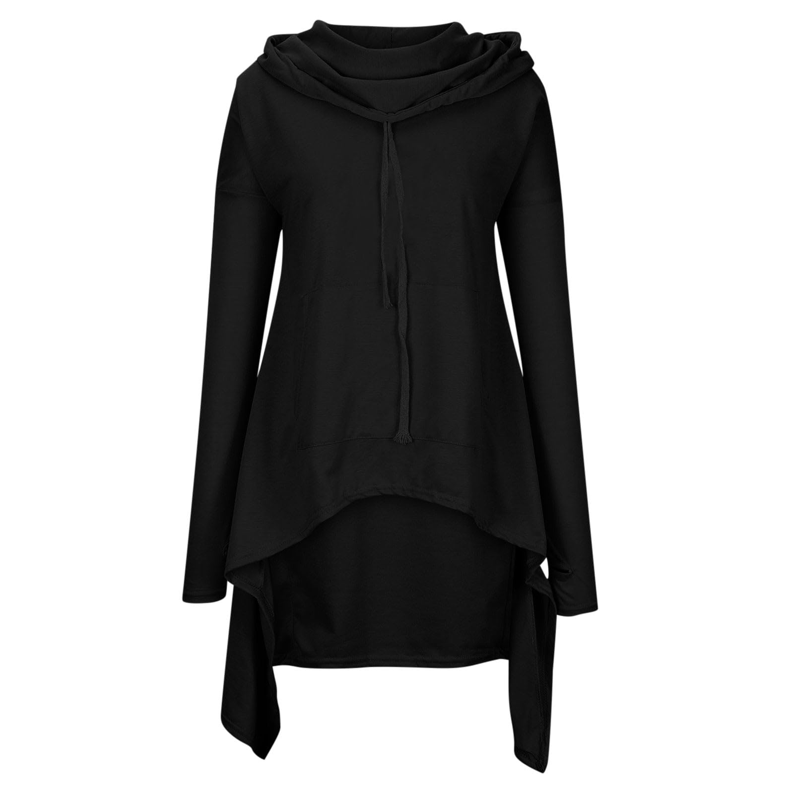 Women's Oversized Gothic Hooded Sweatshirt - Long Sleeve Turtleneck Y2K Graphic Hoodie for Fall 2023 | Cute Streetwear Fashion | Perfect for Casual Outfits, Halloween Costumes & Layering in Cold Weather