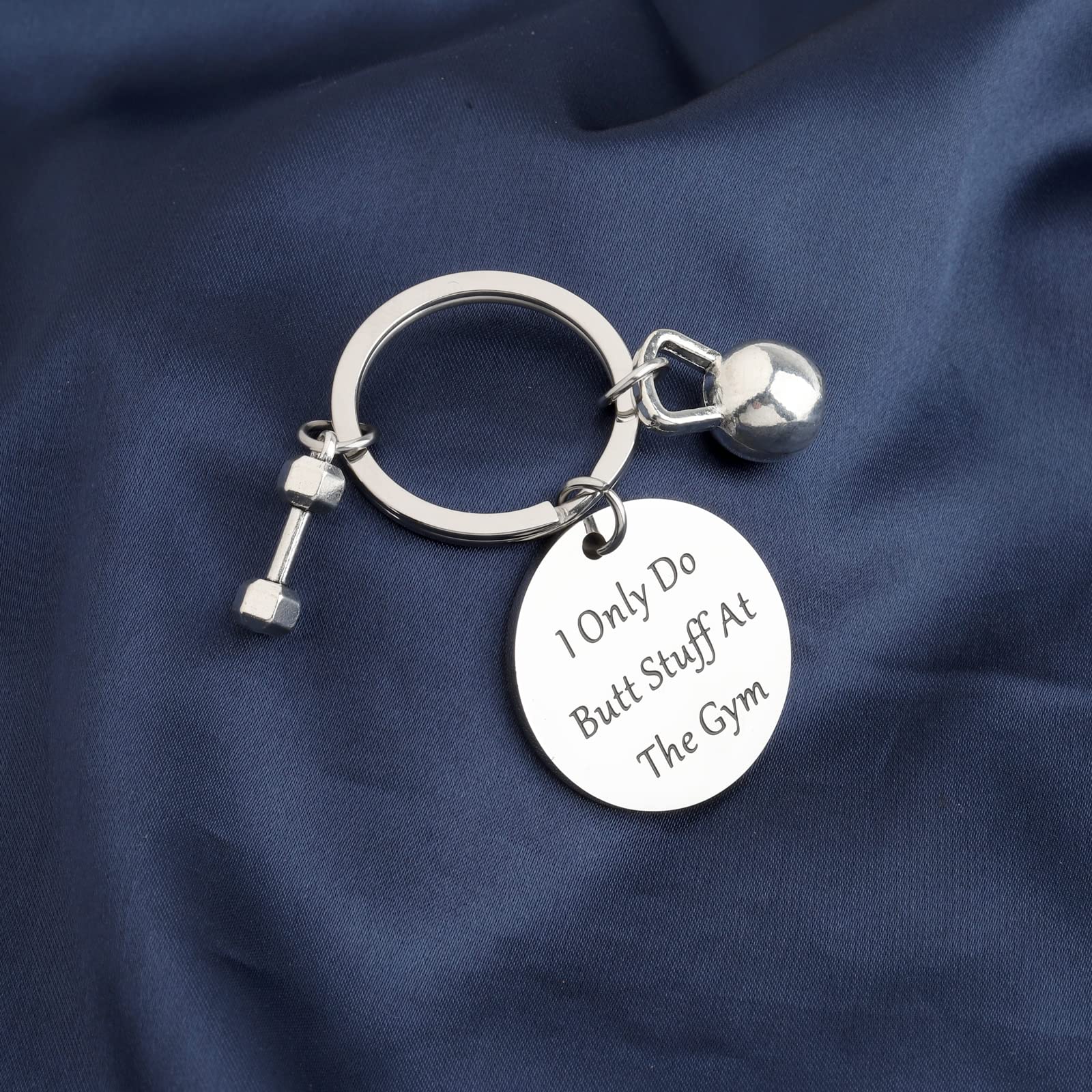 Funny Gym Keychain Gift for Workout Lovers - 'I Only Do Butt Stuff at The Gym' - Perfect for Fitness Enthusiasts & Gym Motivation | Great for Gifts, Workout Bags & Locker Decor