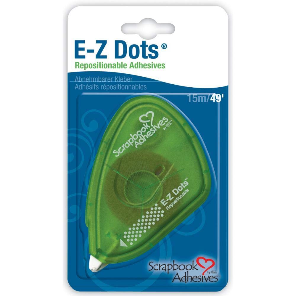 E-Z Dots Adhesive Tape Set of 2 - Strong Removable Wall Hanging Strips for Posters, Photos & Home Decor - Damage-Free Hanging Solution for Dorm Rooms & Offices