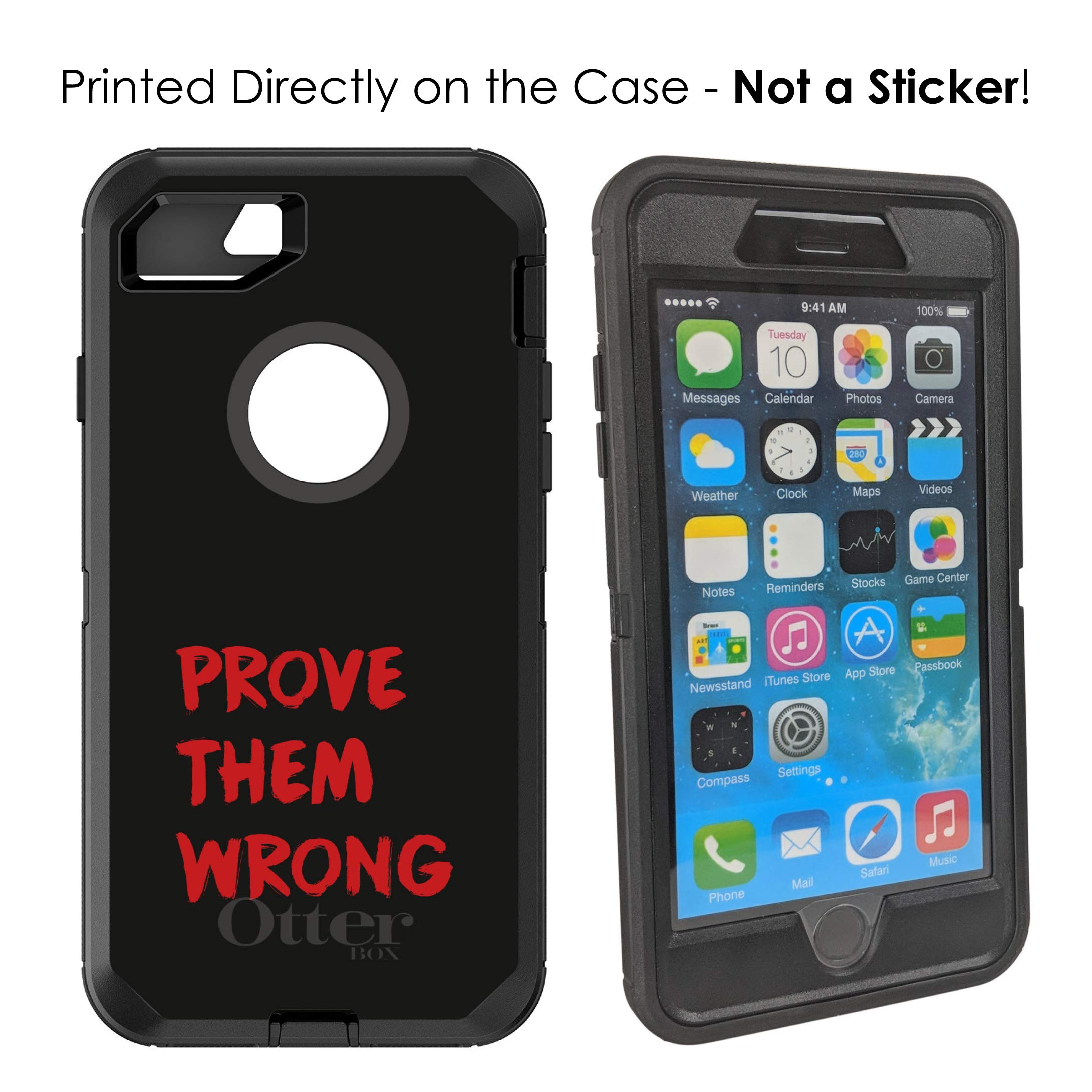 DistinctInk Shockproof Case for iPhone 7 Plus / 8 Plus (5.5 Inch) - Heavy Duty Protective Cover with Built-in Screen Protector | Replacement for OtterBox Defender | Black & Red Design | Perfect for Outdoor Activities, Construction Work & Extreme Sports Protection