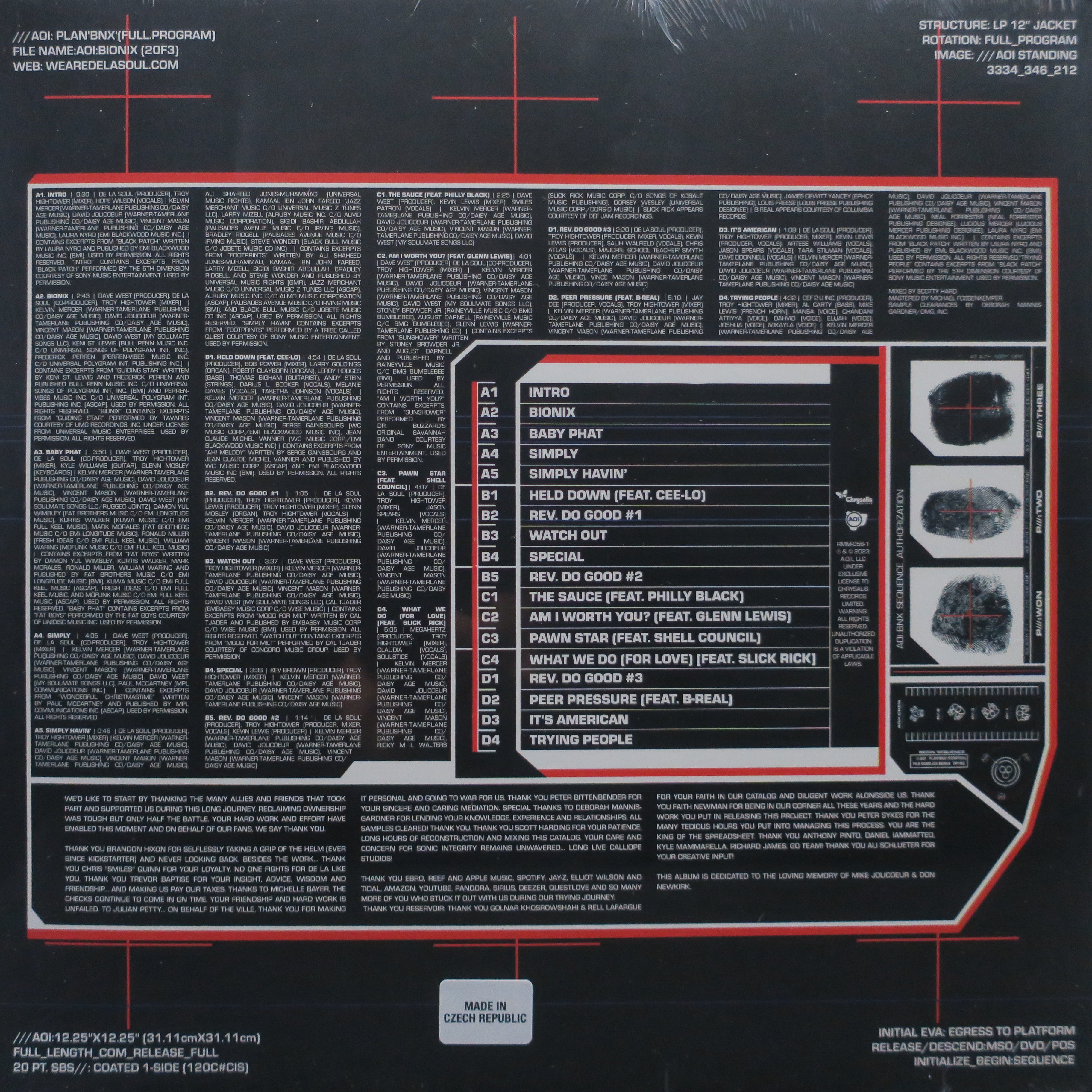 DE LA SOUL 'AOI: Bionix' Vinyl 2LP (2001 Hip Hop Album) - Perfect for Music Collectors & Vinyl Enthusiasts