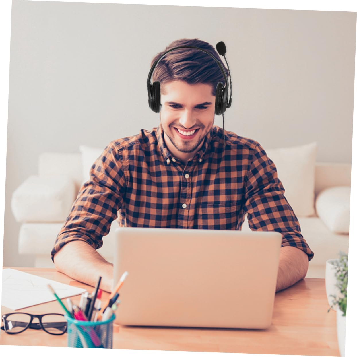 Gadpiparty USB Gaming Headset with Microphone - Noise Cancelling Earbuds for PC, Computer, Laptop - Perfect for Online Gaming, Zoom Meetings & Music Listening