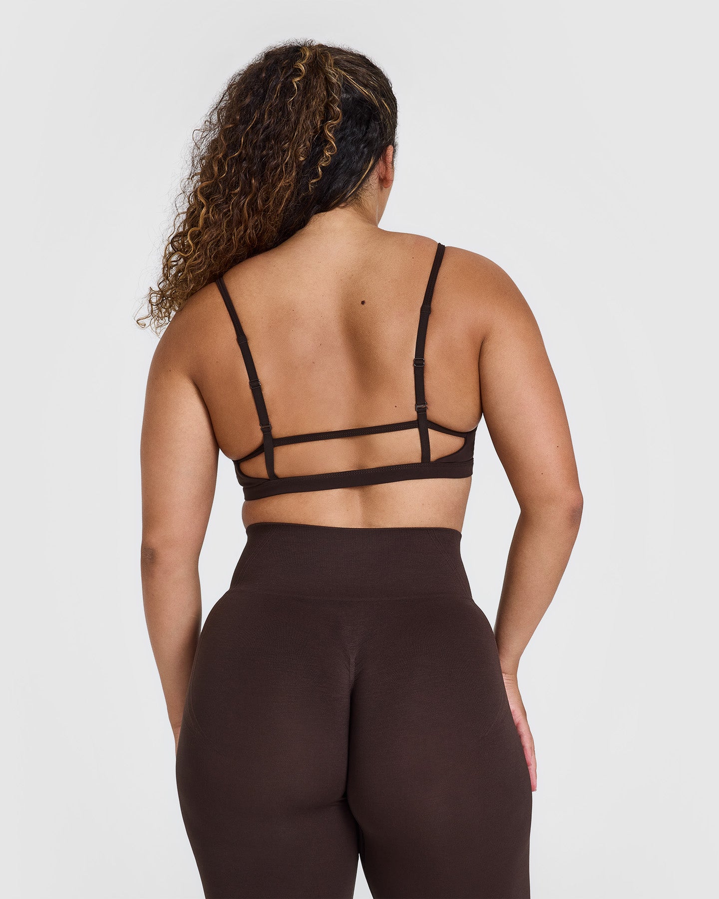 Timeless Strappy Bralette - 70% Cocoa Brown Comfortable Wireless Bra for Women | Perfect for Yoga, Lounge Wear and Everyday Comfort