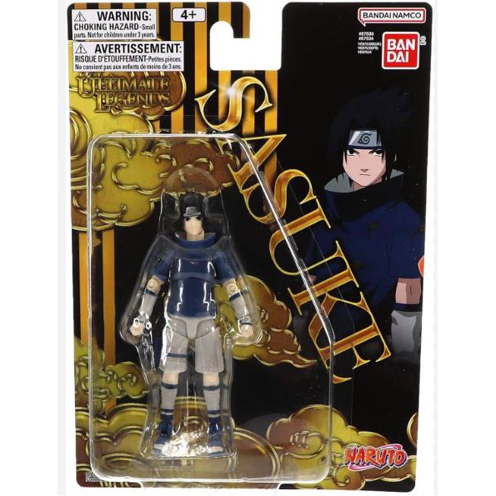 Bandai Naruto Ultimate Legends Young Sasuke Uchiha Action Figure 6-Inch Collectible Toy - Perfect for Anime Fans, Cosplay, and Display Collections